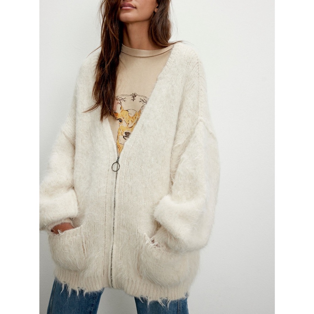 We The Free Cream Textured Sweater